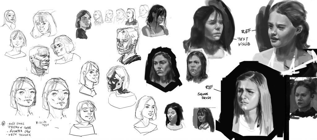 Analog and digital face and portrait studies